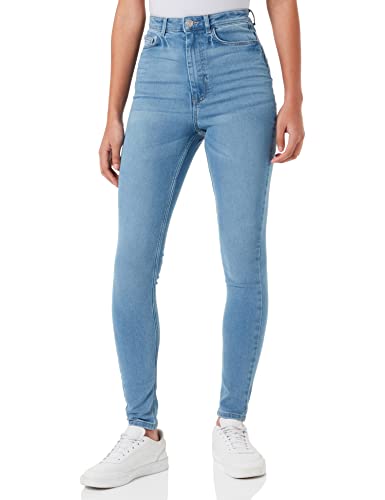 PIECES Damen PCHIGHFIVE Flex Ultra HIGH LB NOOS Jeans, Light Blue Denim, S