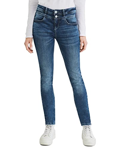 Street One Damen Style York Jeanshose Slim, Indigo Wash, 30W / 30L EU
